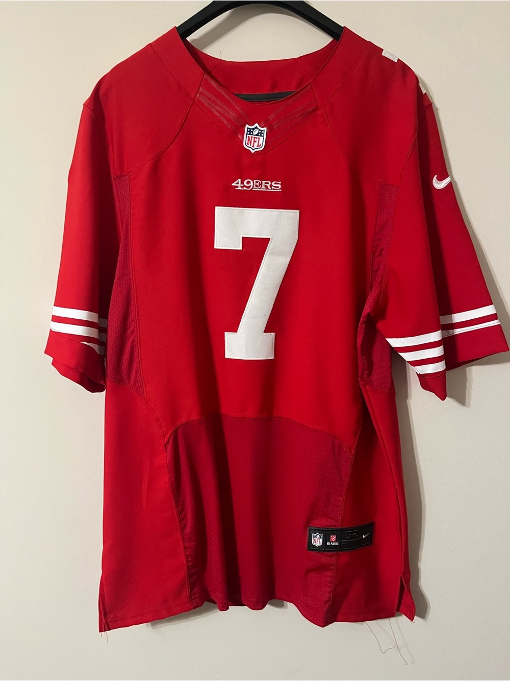 NFL San Francisco 49ers Red and White No. 7 Men's Jersey